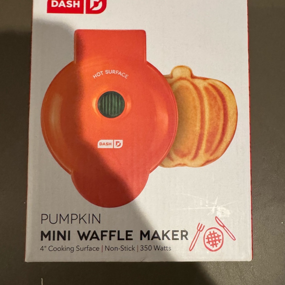 Ash Orange Mini Waffle Maker